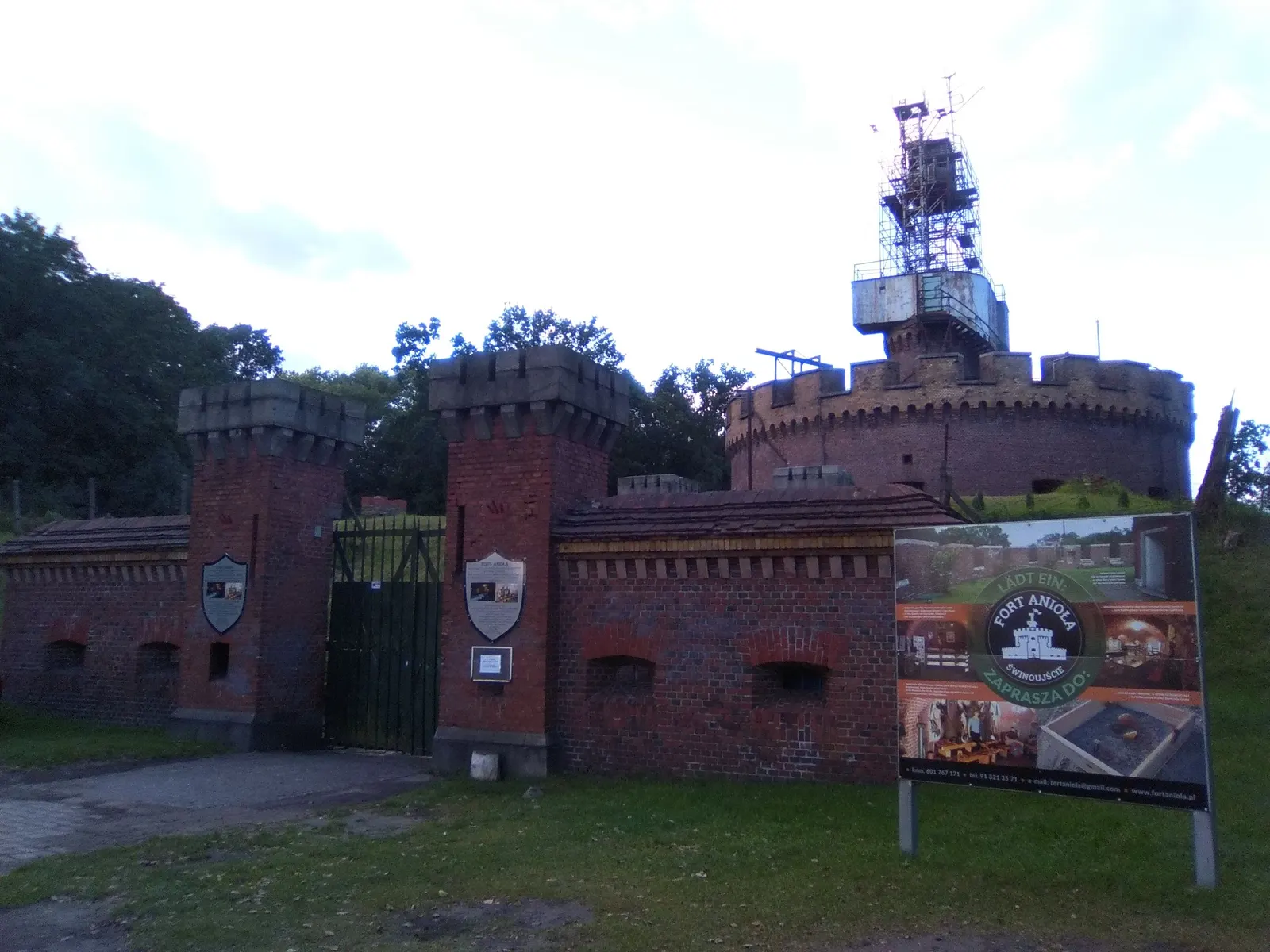 The gate and round rotunda of Fort Anioła in Świnoujście